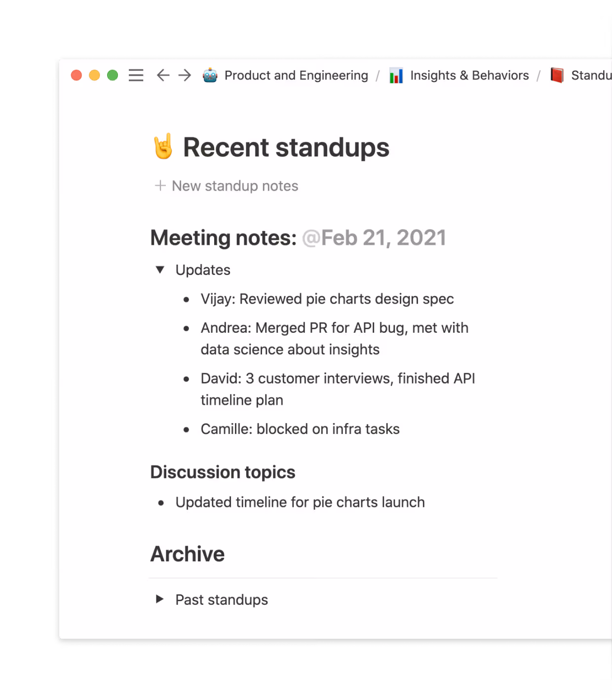 Share information and save decision-making context forever.